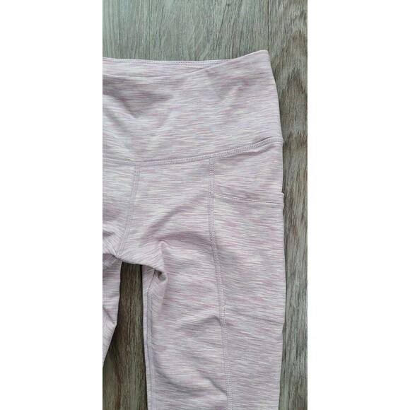 Apana High Waisted Leggings Womens Size Small Light Pink Purple Stretch Pockets - Picture 4 of 5